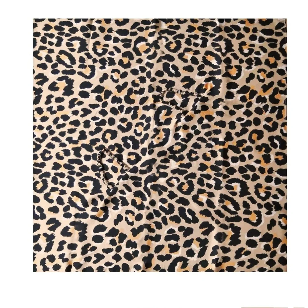 LELE SADOUGHI NWT AUTHENTIC LEOPARD POLY SILK BANDANA SCARF MASK